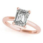 Aurora Emerald Diamond Engagement Ring Setting White