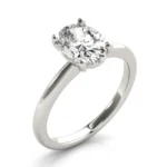 Aurora Oval Diamond Engagement Ring Setting White