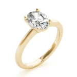 Aurora Oval Diamond Engagement Ring Setting White