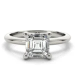 Celeste Asscher Cut Diamond Engagement Ring Setting 1