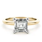 Celeste Asscher Cut Diamond Engagement Ring Setting 1