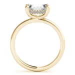 Celeste Emerald Diamond Engagement Ring Setting White Gold