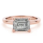 Celeste Emerald Diamond Engagement Ring Setting White Gold