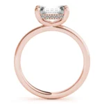 Celeste Emerald Diamond Engagement Ring Setting White Gold