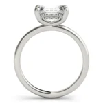 Celeste Emerald Diamond Engagement Ring Setting White Gold