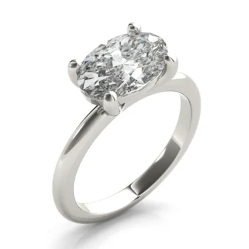 Celeste East West Oval Diamond Engagement Ring Setting