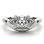 Celeste Marquise Diamond Engagement Ring Setting white gold