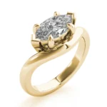 Celeste Marquise Diamond Engagement Ring Setting white gold