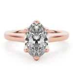 Celeste Oval 6 Prong Solitaire Engagement Ring Setting 1