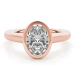 Celeste Oval Bezel Engagement Ring Setting 6