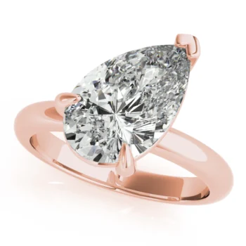 rotem Tilted Pear Diamond Engagement Ring Setting