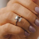 Infinity One Emerald Diamond Engagement Ring Setting 10