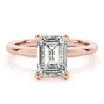 Infinity One Emerald Diamond Engagement Ring Setting 10