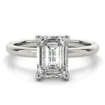 Infinity One Emerald Diamond Engagement Ring Setting 10
