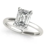 Infinity One Emerald Diamond Engagement Ring Setting 10