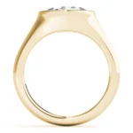 Lumina Oval Bezel Signet Engagement Ring Setting 2