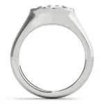 Lumina Oval Bezel Signet Engagement Ring Setting 2