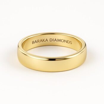 Men’s Diamond-Accent Wedding Band in 18K White Gold