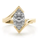 Lumina Marquise Half Bezel Engagement Ring Setting