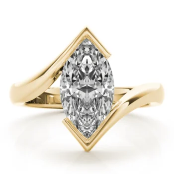 Lumina Marquise Half Bezel Engagement Ring Setting