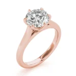 Crown Leaf Round 6 prong Solitaire