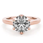 Crown Leaf Round 6 prong Solitaire