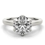 Crown Leaf Round 6 prong Solitaire