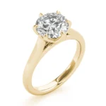 Crown Leaf Round 6 prong Solitaire