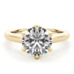 Crown Leaf Round 6 prong Solitaire