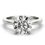 Pure Grace 4 Prong Solitaire Engagement Ring Setting White