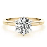 Pure Grace 6-Prong Diamond Engagement Ring Setting Yellow Gold