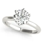 Pure Grace 6-Prong Diamond Engagement Ring Setting Yellow Gold