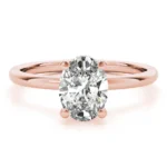 Oval Diamond Engagement Ring yellow gold 4