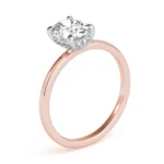 Oval Diamond Engagement Ring yellow gold 4