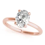 Oval Diamond Engagement Ring yellow gold 4