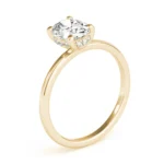 Oval Diamond Engagement Ring yellow gold 4