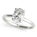 Oval Diamond Engagement Ring yellow gold 4