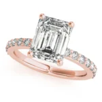 Emerald Cut diamond Engagement Ring Setting