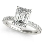 Emerald Cut diamond Engagement Ring Setting
