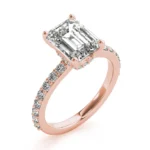 Emerald Cut diamond Engagement Ring Setting