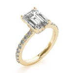 Emerald Cut diamond Engagement Ring Setting