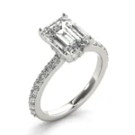 Emerald Cut diamond Engagement Ring Setting