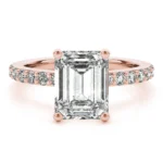 Emerald Cut diamond Engagement Ring Setting