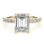 Emerald Cut diamond Engagement Ring Setting