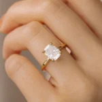 Seraphina Cushion Diamond Engagement Ring Setting Yellow