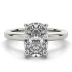 Seraphina Elongated Cushion Diamond Engagement Ring Setting 4