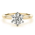 Timeless Spark Diamond Engagement Ring Setting Yellow