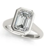 Veritas Emerald Bezel Engagement Ring Setting 8