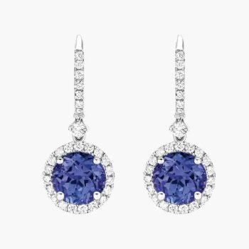 Azura Heart Diamond Drop Earrings