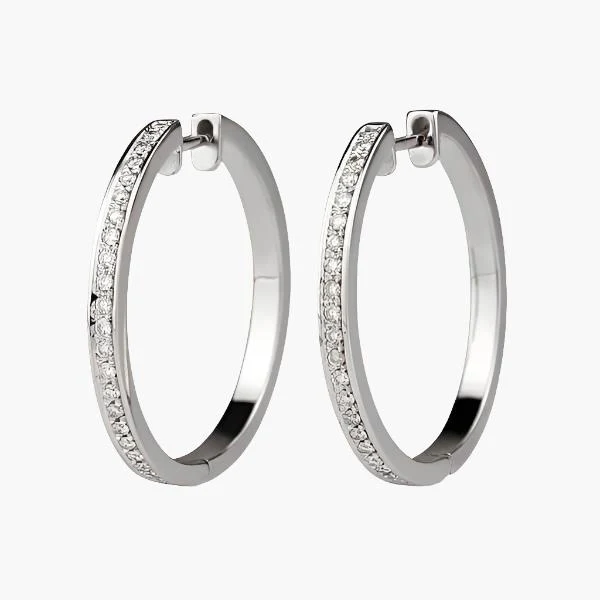 Elyria Diamond Hoop Earrings